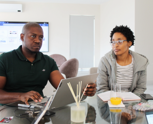 Team planning education initiatives at Nwakhada Foundation